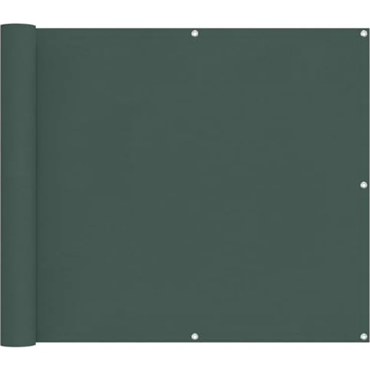 vidaXL Balkonsichtschutz Dunkelgrün 100 x 400 cm, UV-beständiger und wasserfester Oxford-Stoff, moderner Schirm für effektiven Sonnenschutz im Freien – Bild 1