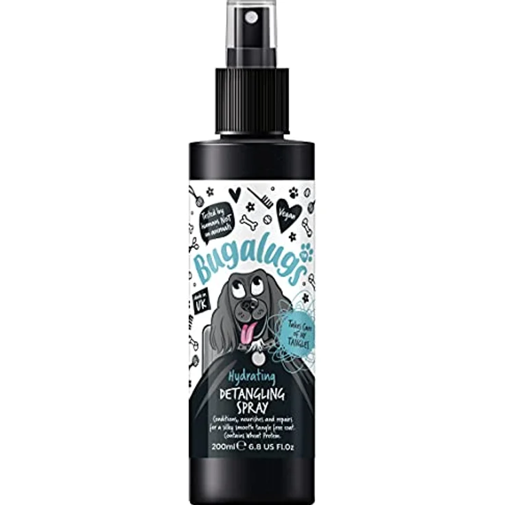 Bugalugs Fellentwirrer Entwirrungsspray, 200ml, pH-ausgeglichen, verschiedene Düfte, 3-in-1 Pflege für seidig-glattes Fell – Bild 1