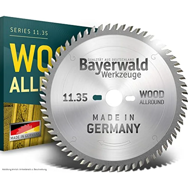 Bayerwald - HM Kreissägeblatt - 125 x 2.6/1.6 x 12.7 | Zahnform: WZ (10 Zähne) | Für Tischlerplatten - Holz mit Leim etc.
