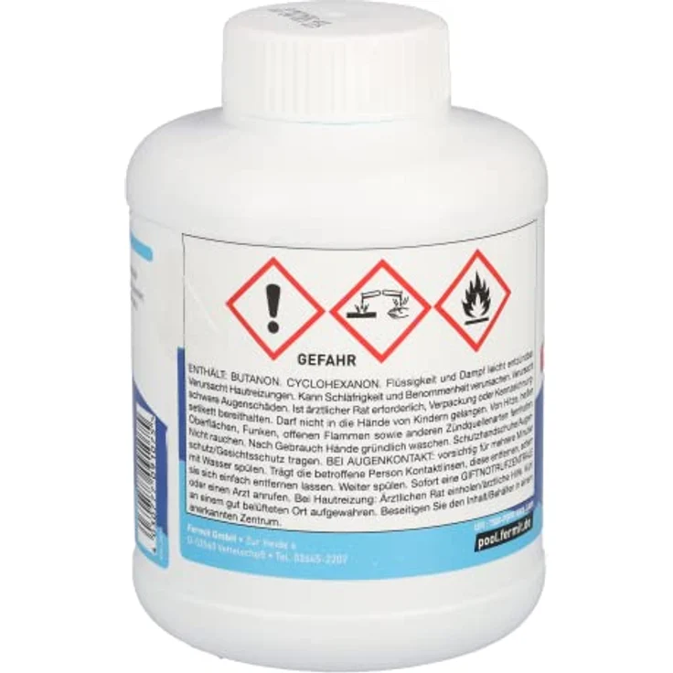 Fermit PVC-Kleber blau mit Pinsel 500 ml – Bild 7