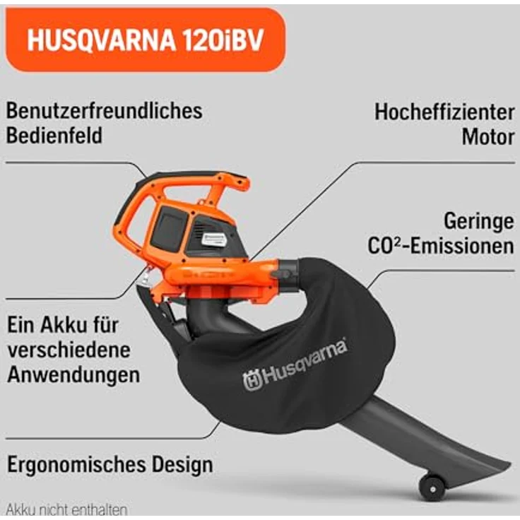 Husqvarna, Laubsauger + Laubbläser, 120iBV (Akkubetrieb, Laubbläser) – Bild 2