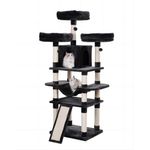 AstroPet Kratzbaum 173 cm, 3 abnehmbare und waschbare Katzenbett, 26,9 kg, sehr stabil, 173x88X82cm (HxLxB) - Hochwertiger Katzenbaum Yoga Series, 50 % schwerer, Verdickter Plüsch, P2 Hochwertige Spanplatte (Grau)