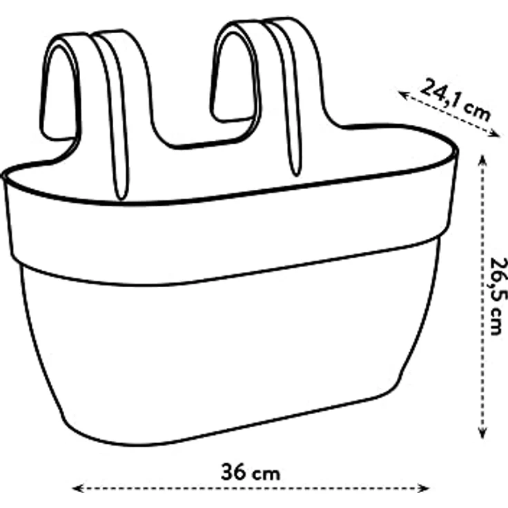 elho Vibia Campana Easy Hanger M 36 - Übertopf für Balkon & Außen - Ø 36.0 x H 26.5 cm - Gelb/Honig Gelb – Bild 5