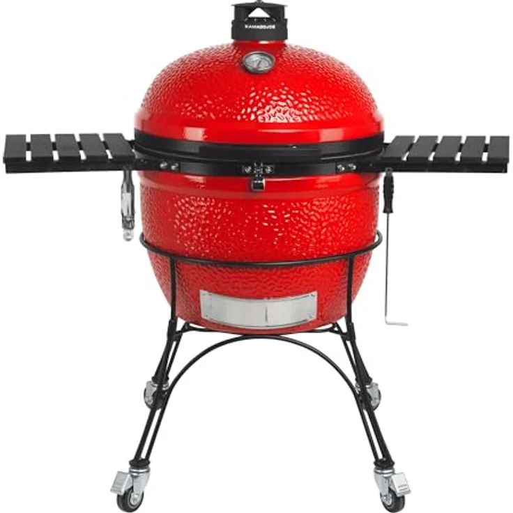 KamadoJoe Big Joe II Holzkohlen Holzkohlegrill, Rot, Ø 61 cm – Bild 2
