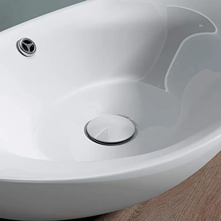 doporro Waschbecken Oval Bad 59x38x19cm Brüssel 818 | Lotuseffekt durch Nanoversiegelung | Aufsatzwaschbecken aus Keramik in weiß – Bild 5