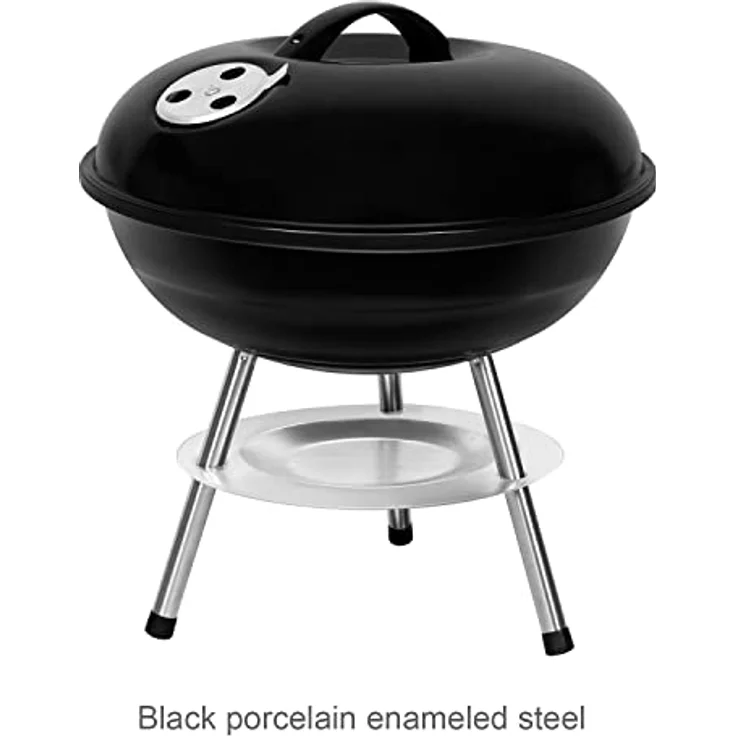 SunJas Holzkohlegrill, tragbar, zerlegbar, für Grill, Außenbereich, Garten, Camping und Picknick (für 3-5 Personen) – Bild 2