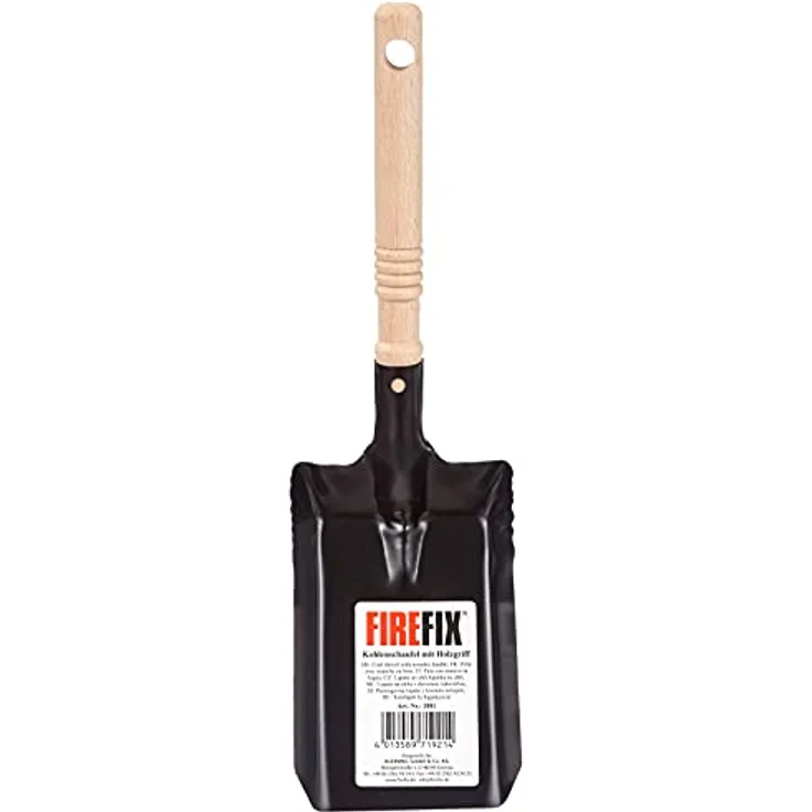 FIREFIX 2081 Kohlenschaufel Schaufelgröße 110 x 180 mm, Länge mit Stiel 380 mm, schwarz lackiert, Griff aus Holz – Bild 2