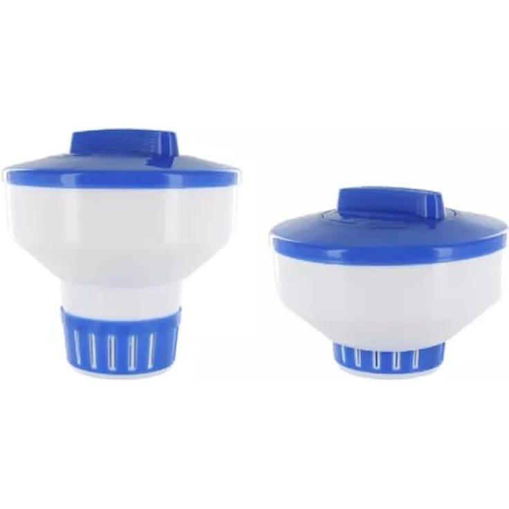 Steinbach Chlordosierschwimmer Maxi Ø 17 cm mit Chlortabs 200 g & 1 kg, verstellbarer Dosierregler, für Pools & Salzwasser, platzsparend faltbar – Bild 5