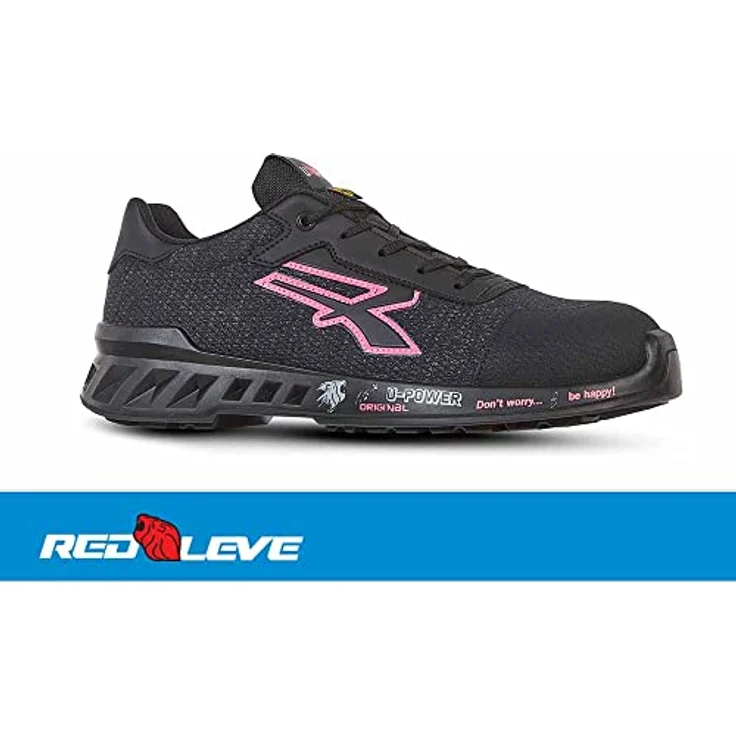 Upower Michelle Sicherheitsschuhe S1P, grau fuchsia, rutschhemmende Sohle, durchtrittsicher, atmungsaktiv, Größe 35 – Bild 2