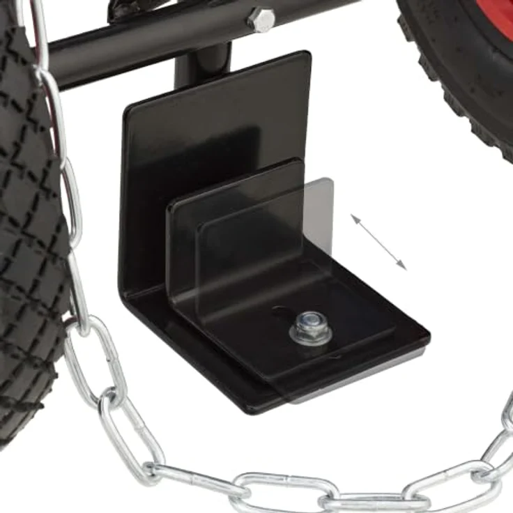 relaxdays Sackkarre Transportwagen für Gasflaschen, schwarz, mit Sicherungskette und Schlauchhaken, Traglast 15 kg – Bild 6