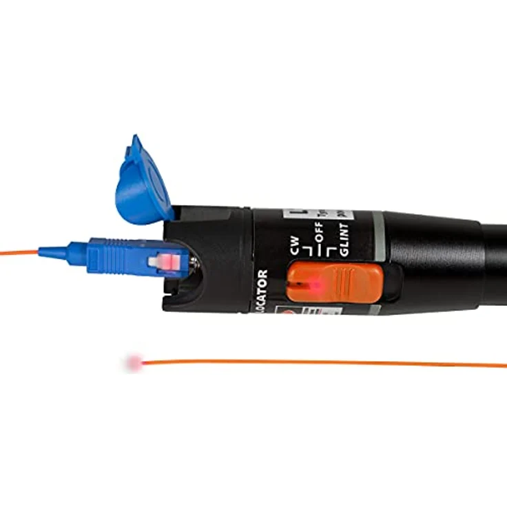 LogiLink LOGILINK LWL-Durchgangsprüfer WZ0049, optisches Testwerkzeug für Glasfaser, 10 mW, robustes Aluminiumgehäuse schwarz – Bild 4
