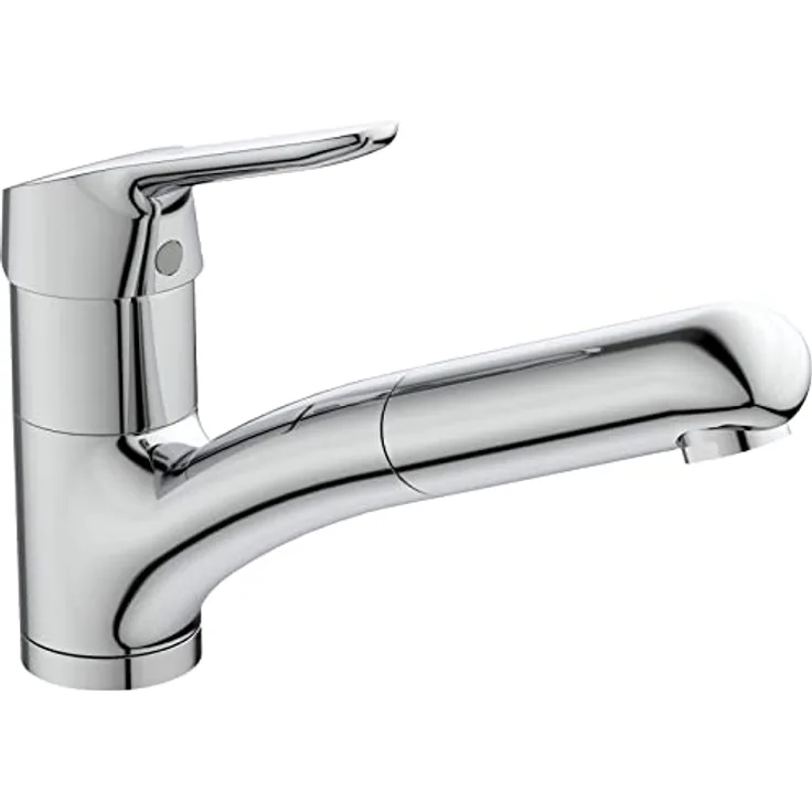 Ideal Standard CERAFLEX Küchenarmatur, Spültisch-Einhandmischer mit herausziehbarer Handbrause und Chrom-Oberfläche