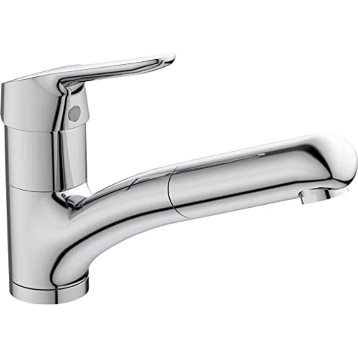 Ideal Standard CERAFLEX Küchenarmatur, Spültisch-Einhandmischer mit herausziehbarer Handbrause und Chrom-Oberfläche – Bild 1