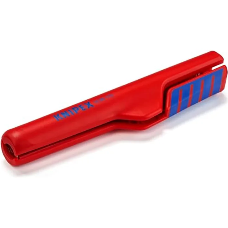 Knipex Tiefen-Abmantelungswerkzeug 175 mm 16 80 175 SB, Abisoliergerät mit langer, ergonomischer Formgebung für tiefe Gerätedosen