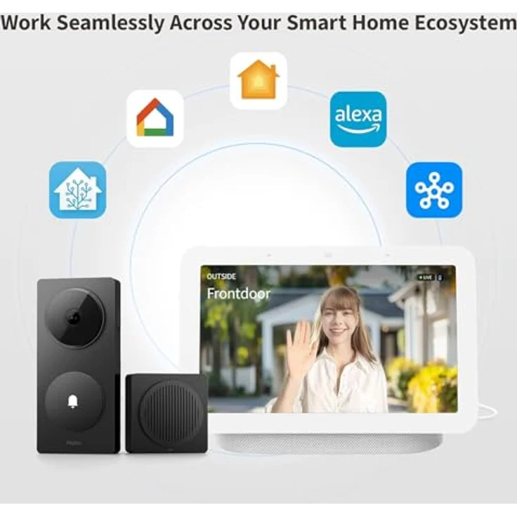Aqara Smart Home Türklingel G410, 2K-Videoauflösung, 175° Sichtfeld, integrierter Zigbee & Matter Hub, unterstützt Apple Home und Google Assistant – Bild 6