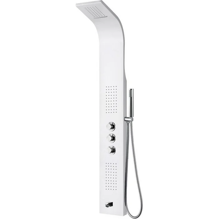 Aloni Duschpaneel ZLW103, Höhe 160 cm, 5 Funktionen, weiß – Bild 1