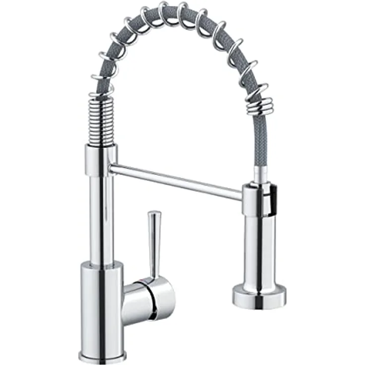 Lenz Küchenarmatur NOVA, Nickelfrei mit flexibler Pendelbrause und 2 Strahlarten, Chrom
