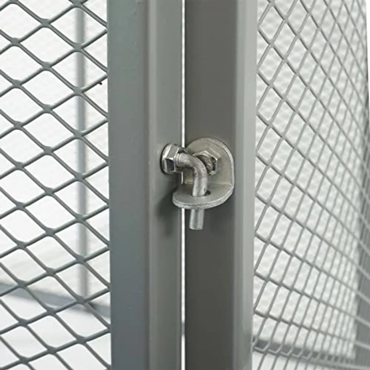 Wiltec Komposter 100 x 100 x 80 cm, Gartenkomposter aus Metallgitter, 800 Liter Volumen, witterungsbeständig, in Schwarz – Bild 4