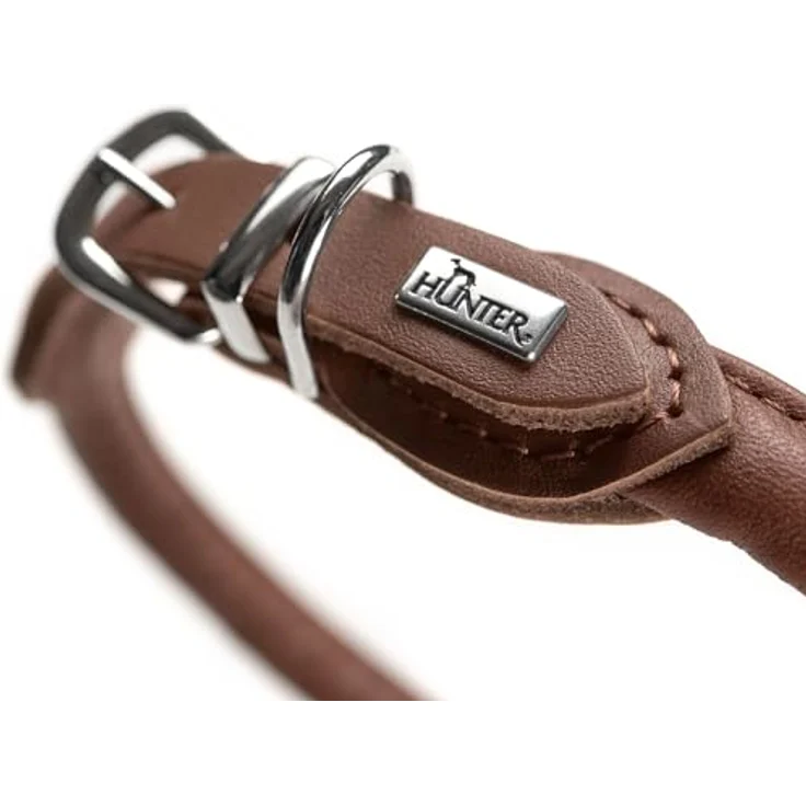 Hunter Hunde-Halsband Round & Soft braun M – Bild 2