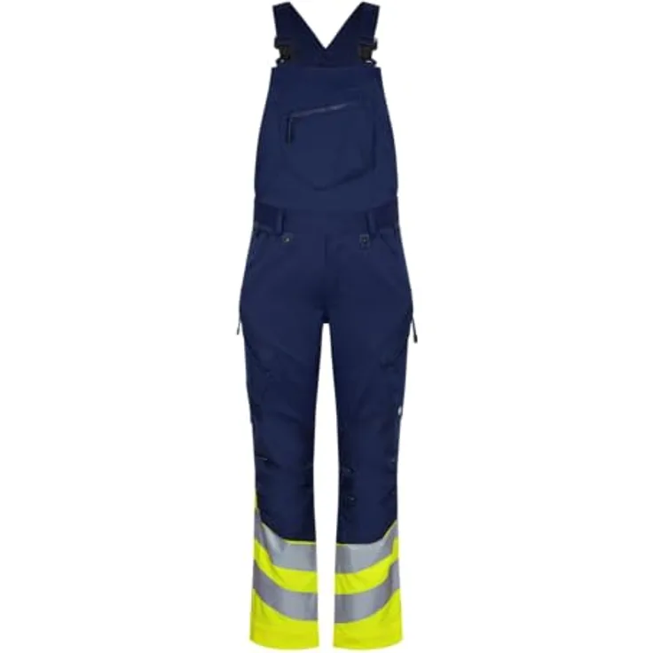 ENGEL Warnschutz Latzhose Safety 3546-314-16538 Gr. 54 blue ink-gelb
