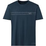 Vaude Cyclist T-Shirt V, Herren, Blau, Regular Fit, 70% Baumwolle, schnell trocknend, 3XL
