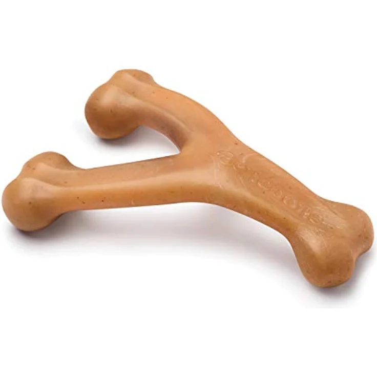 Benebone Wishbone Hundekauspielzeug für Aggressive Kauer, echtes Huhn, groß – Bild 1