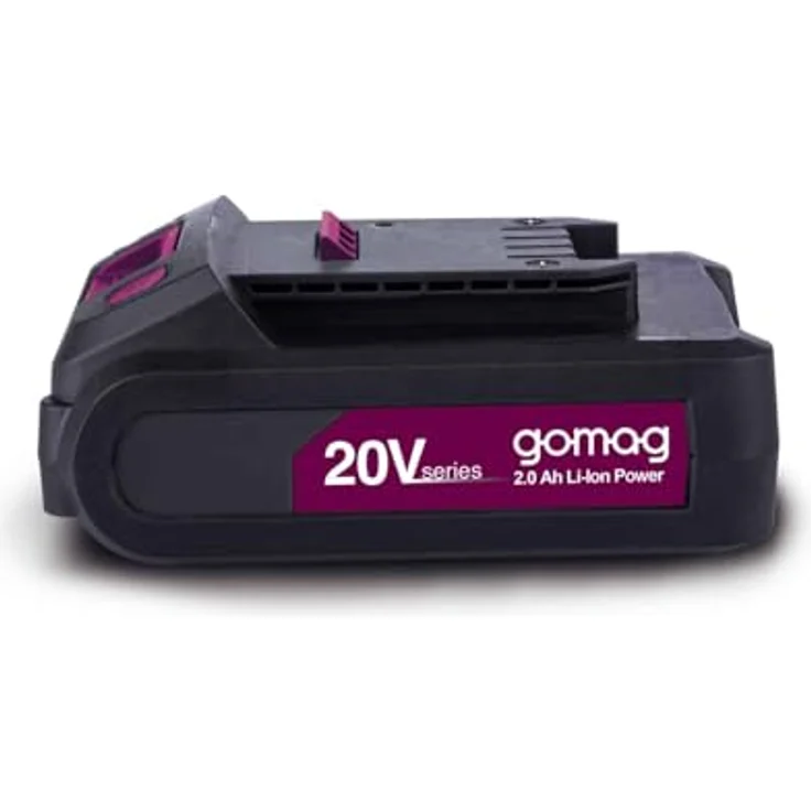 Gomag Akku 2Ah GO-ABP2.0, Lithium-Ionen-Ersatzakku für 20V Produkte, 3-stufige LED-Anzeige, staub- und korrosionsgeschützt, Ladezeit 35-60 Min – Bild 2