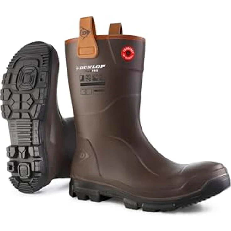 Dunlop Dunlop Rig Pro Sicherheitsschuh, dunkelbraun, Gr. 44, wasserdicht, stahlverstärkt, SRC rutschfest – Bild 1