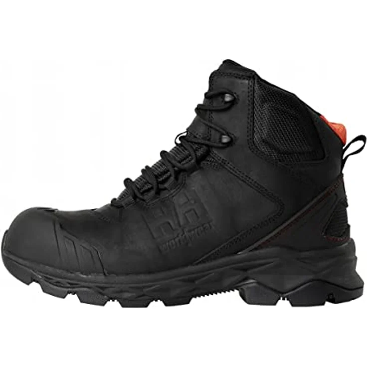 Helly Hansen Oxford Mid S3, Sicherheitsschuhe mit metallfreier Zehenschutzkappe und wasserabweisendem Nubukleder, schwarz – Bild 2