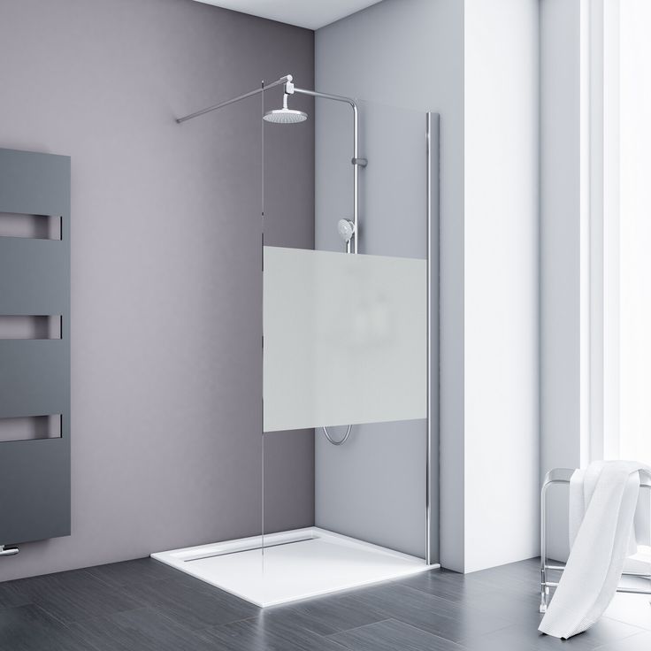 Schulte Walk In Dusche 'Alexa Style 2.0' teilgerahmt, halbtransparent, Chromoptik, 100 x 190 cm