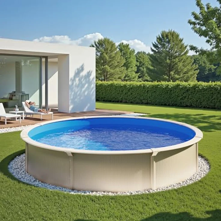 VEVOR Runde Schwimmbadauskleidung, 350 x 120 cm, verschleißfestes Einzelperlen-Vinyl für oberirdische Schwimmbecken – Bild 8