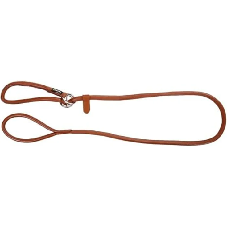 Kerbl 81100 Rundleder-Schlupfleine Roma 170 cm, 8 mm, cognac – Bild 2