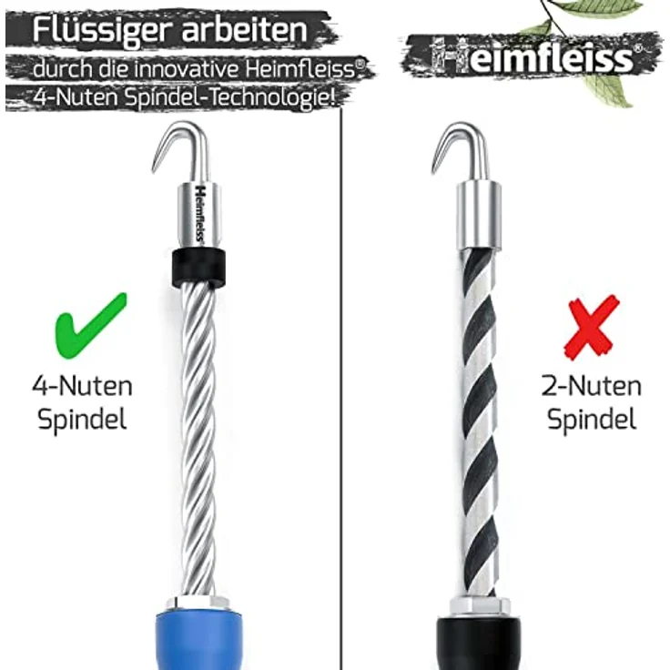 Heimfleiss® Draht Driller Drillapparat mit aut. Rücklauf - Universal Drahtbinder Rödelzange für Zaunbau, Gärtner und Floristen - Draht Rödler Twister für Blumendraht, Wickeldraht & Floristendraht, robustem Carbon-Stahl, Stoßabfänger Modul, ergonomischer Griff - Preisvergleich – Bild 3