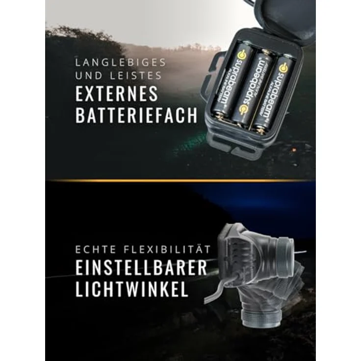 Suprabeam Stirnlampe V3air, (340 lm), unverzichtbar für Abenteuer, schwarz – Bild 8