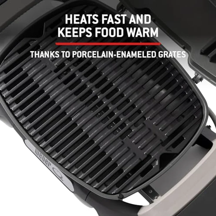 Weber Gasgrill Q1200N, kompakter Grill mit porzellanemailliertem Guss-Grillrost und Fettauffangschale, schwarz – Bild 11