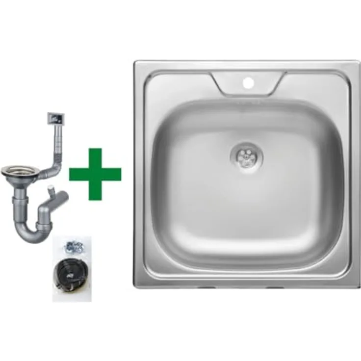 Faizee Möbel Edelstahl Einbauspülen – Modernes Design, Langlebig (48x48x15)
