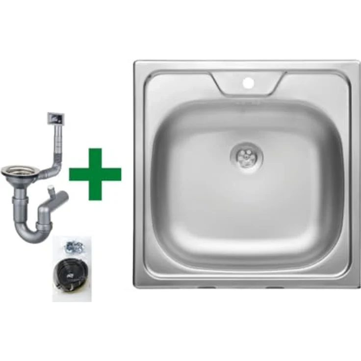 Faizee Möbel Edelstahl Einbauspülen – Modernes Design, Langlebig (48x48x15) – Bild 1
