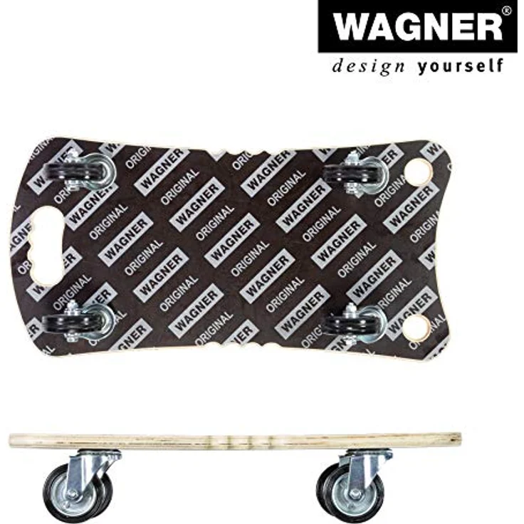 Wagner System MM 1312, Transportwagen mit rutschfester MaxiGrip-Beschichtung, Tragfähigkeit 300 kg, Birken-Multiplex, 290 x 575 mm – Bild 8