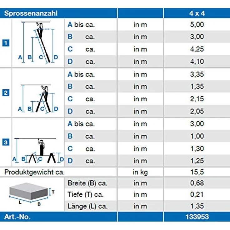 KRAUSE Teleskopleiter »STABILO«, 16 Sprossen, Aluminium – Bild 5