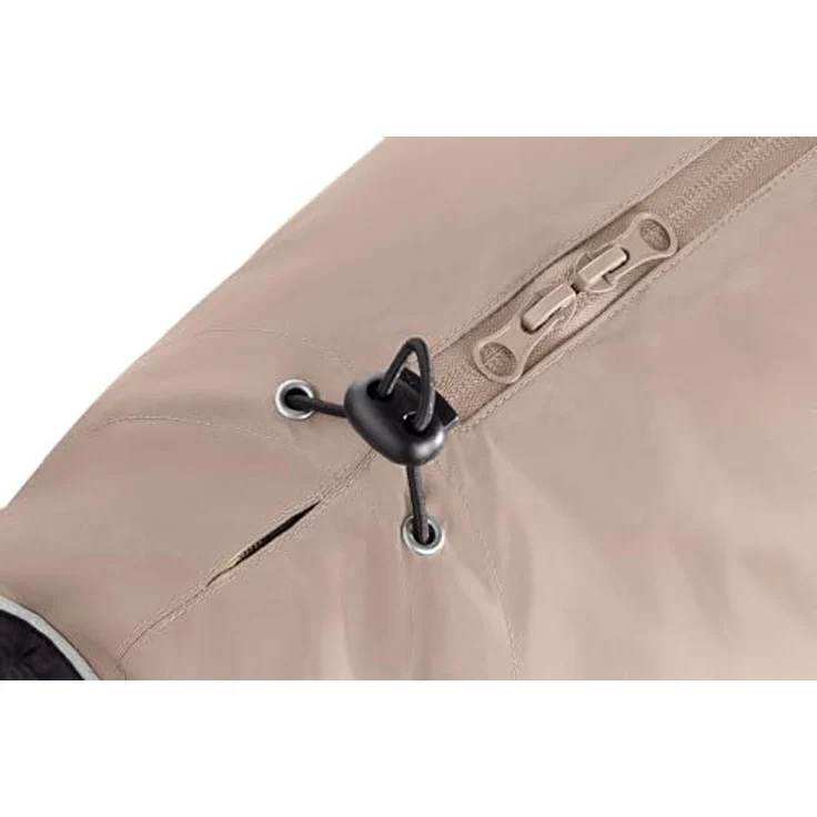 HUNTER Hundemantel Uppsala, 2in1 Design mit herausknüpfbarem Innenfutter, wasserabweisend, Größe 32,5 - Taupe – Bild 3