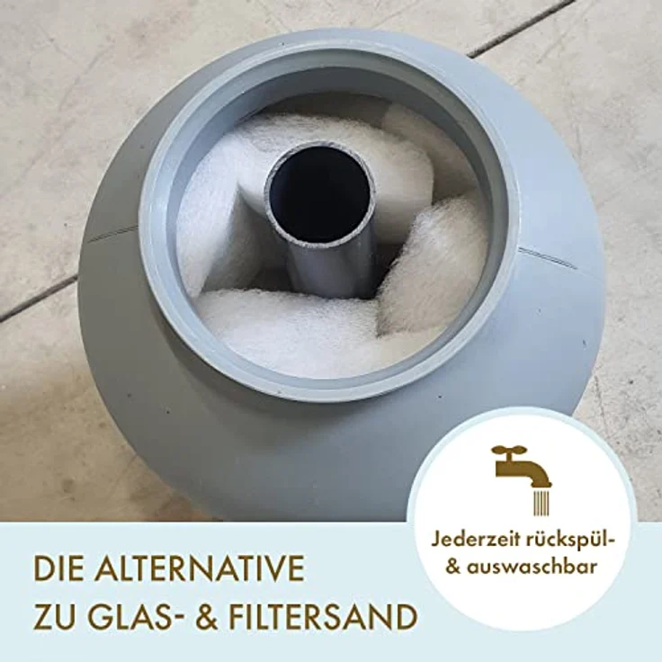 Filter Flux Hightech Poolfiltermaterial Made in Germany - Filtersegmente aus Polymerfasern für Pool und Schwimmbad - Ersetzt Filtersand Filterbälle oder Filterglas - Gold Silber Kartusche (250 g) - Preisvergleich – Bild 4