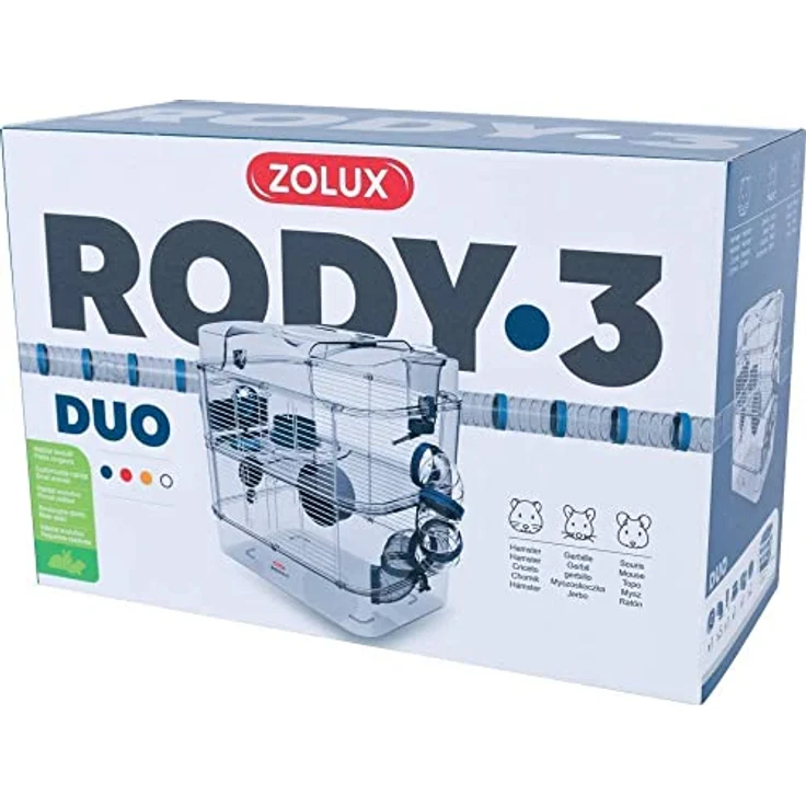 Zolux DUO RODY3 Blütenblatt. Blau, Gehege – Bild 3