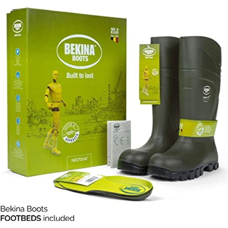 Kerbl StepliteX S5 Sicherheitsstiefel, federleicht, thermo-isolierend, grün, Größe 45 – Bild 5