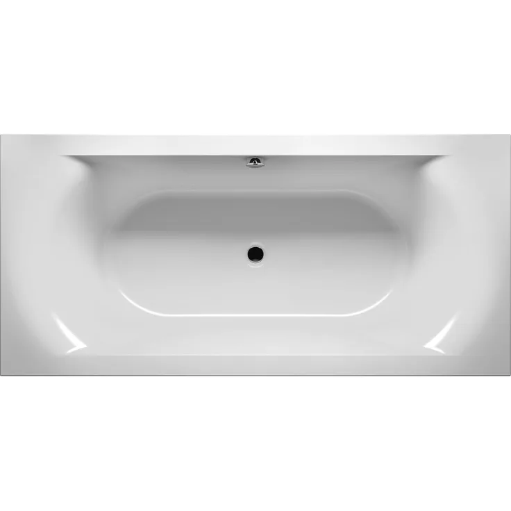 Riho Linares Badewanne, rechteckig, Plug&Play, 2 Personen, brillantweiß