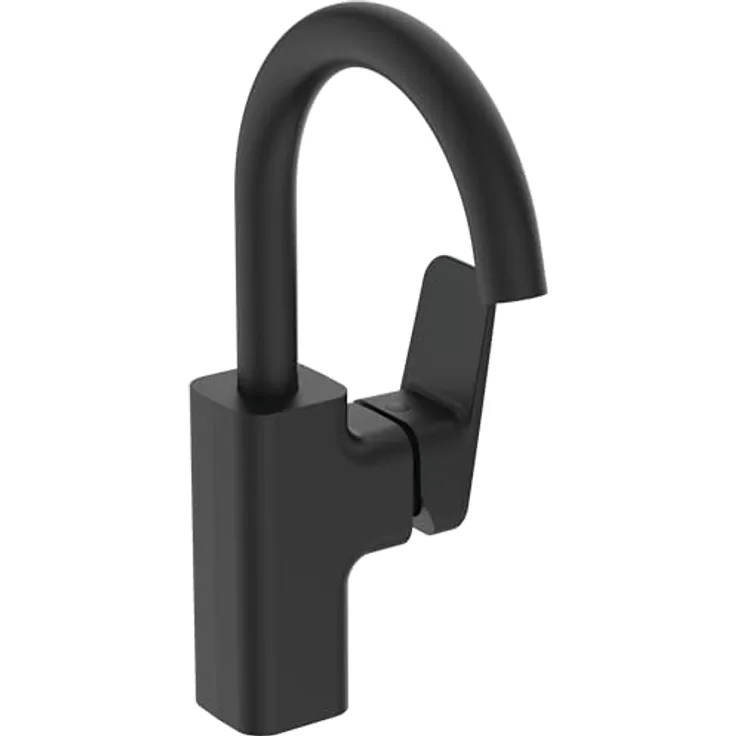 Ideal Standard BD234XG Ceraplan Waschtischarmatur H200, hoher Auslauf, ohne Ablaufgarnitur, Ausladung 14,5 cm, Schwarz (Silk Black)