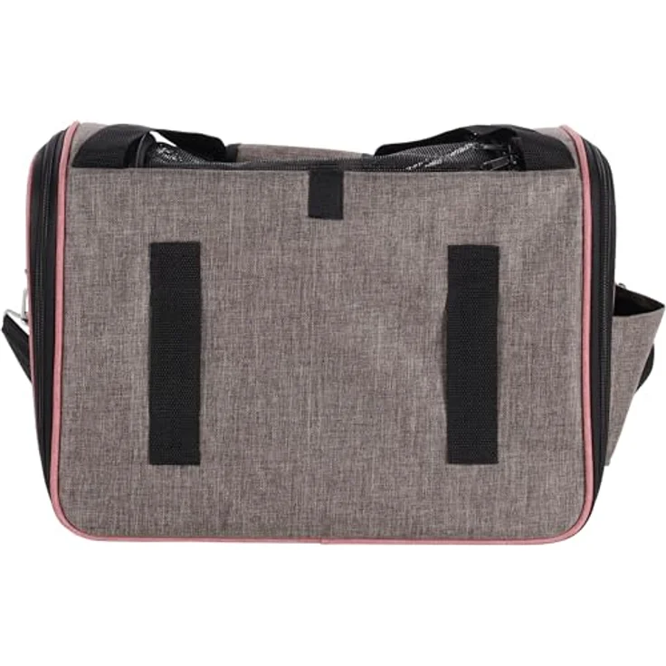 Flamingo AUTOSITZ XENOPHON WELPE TAUPE 44x37,5x29,5CM, Polyester, faltbarer Rahmen, verstellbarer Schultergurt, Kurzleine – Bild 4