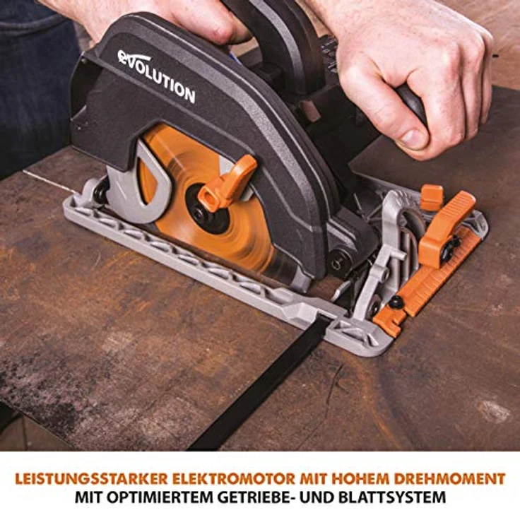 Evolution Power Tools R185CCSX Mehrzweck-Kreissäge kompatibel mit Führungsschienen (Kombi-Paket 1020 mm Schiene inbegriffen, 185 mm, 230 V) – Bild 10