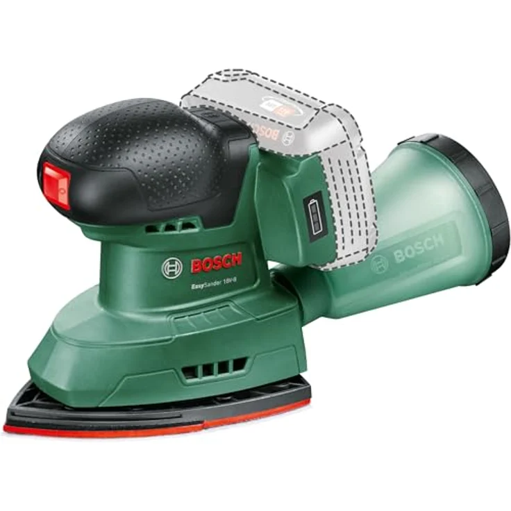 BOSCH Akku-Multischleifer EasySander 18V-8, 22000 U/min, Mit 1x Akku 2 Ah - im Karton, ergonomisches Design, Microfilter-Staubbox, Klettverschlusssystem – Bild 3