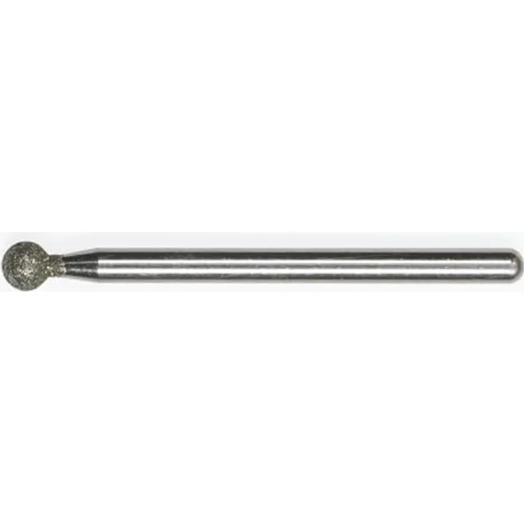 Proxxon Diamantierte Schleifstifte Kugelform, 2 Stück, Kopfdurchmesser ø 4,4 mm, Schaftdurchmesser ø 2,35 mm, rostfreier Edelstahl, ideal zum Schleifen und Gravieren