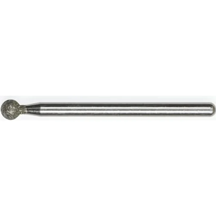 Proxxon Diamantierte Schleifstifte Kugelform, 2 Stück, Kopfdurchmesser ø 4,4 mm, Schaftdurchmesser ø 2,35 mm, rostfreier Edelstahl, ideal zum Schleifen und Gravieren